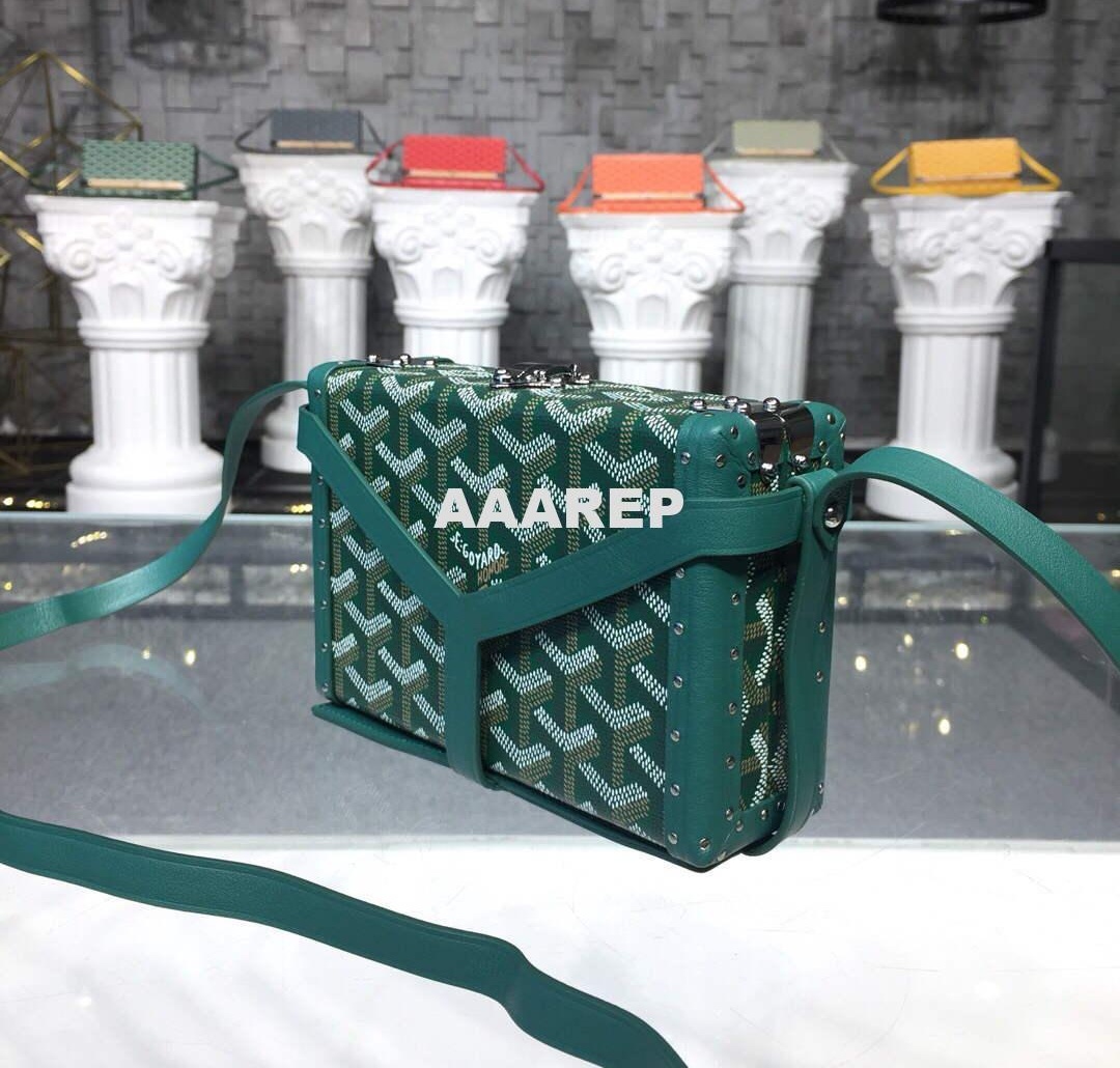 Replica Goyard MINA08PMLTY01CL01P Minaudière Trunk Bag Green