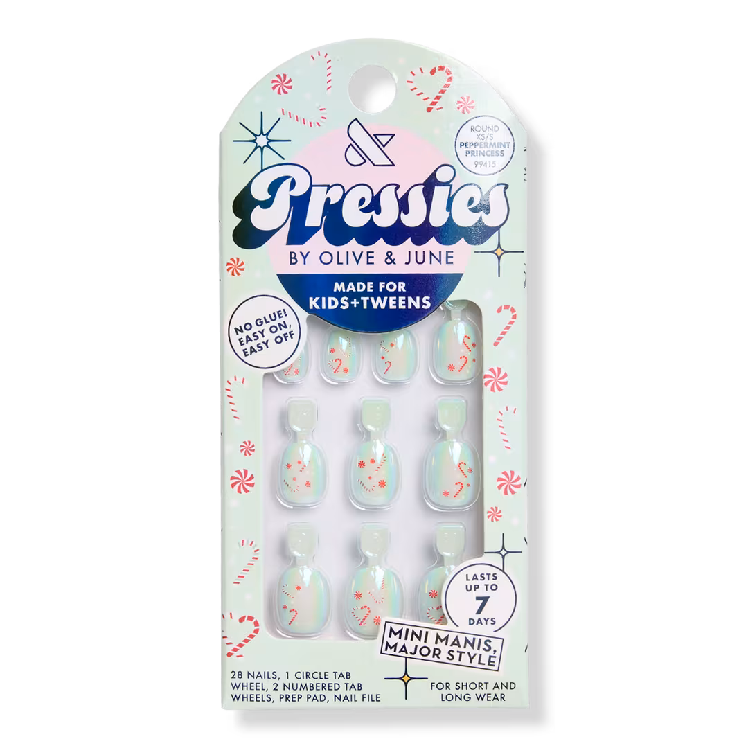 Olive & June  Holiday Pressies - Peppermint Princess - Extra Short