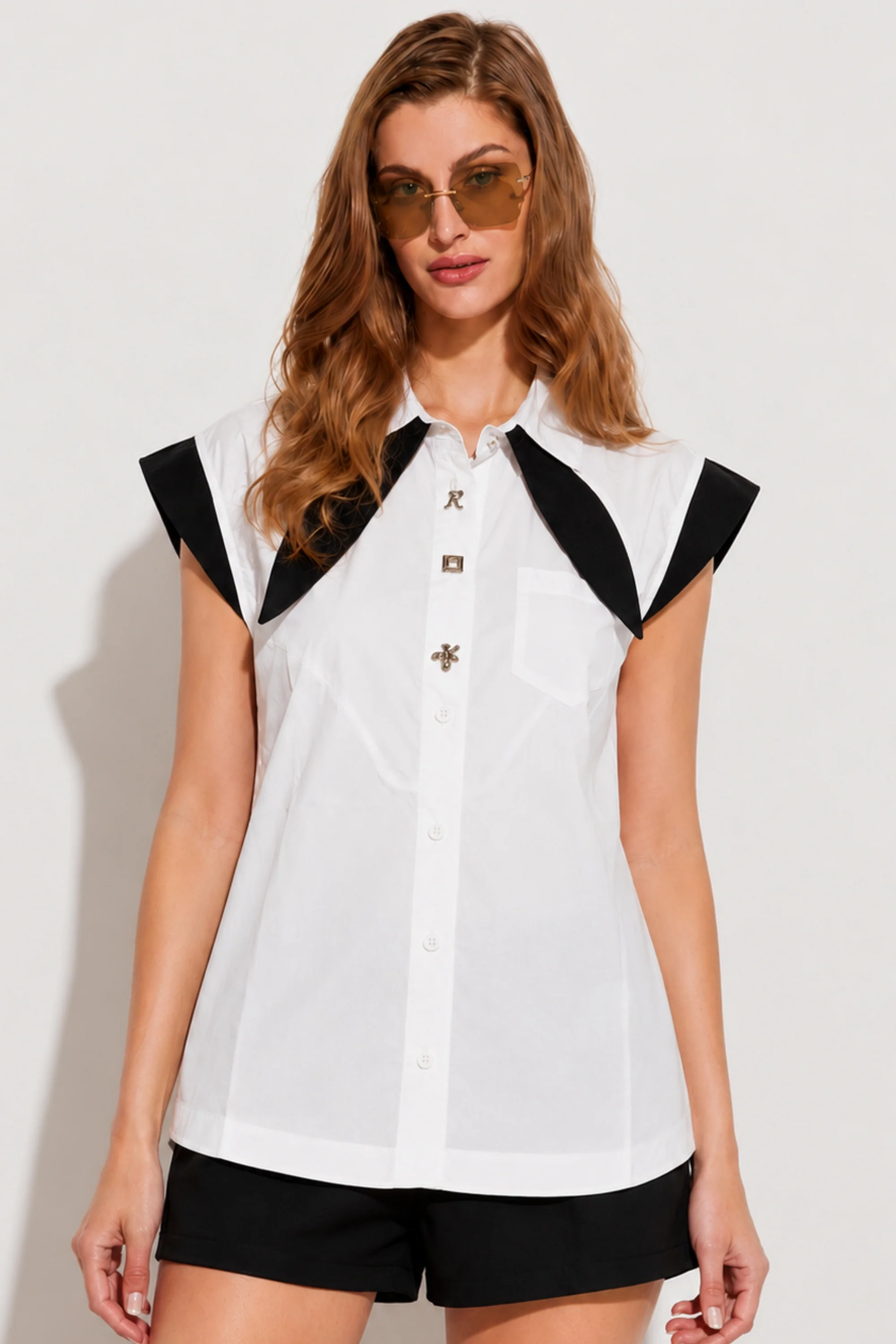 Luna Contrast Collar Shirt