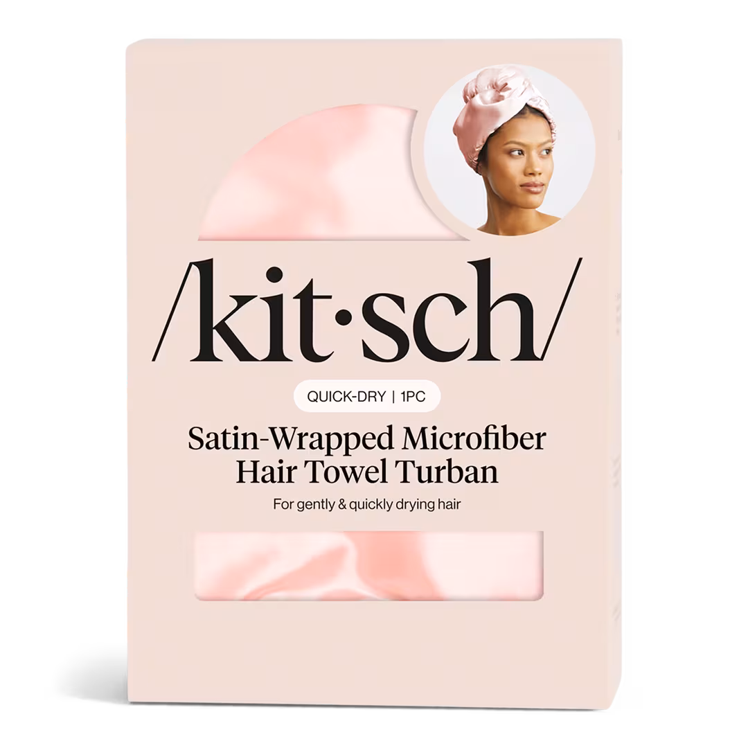 Kitsch  Quick Drying Satin Lined Microfiber Hair Towel