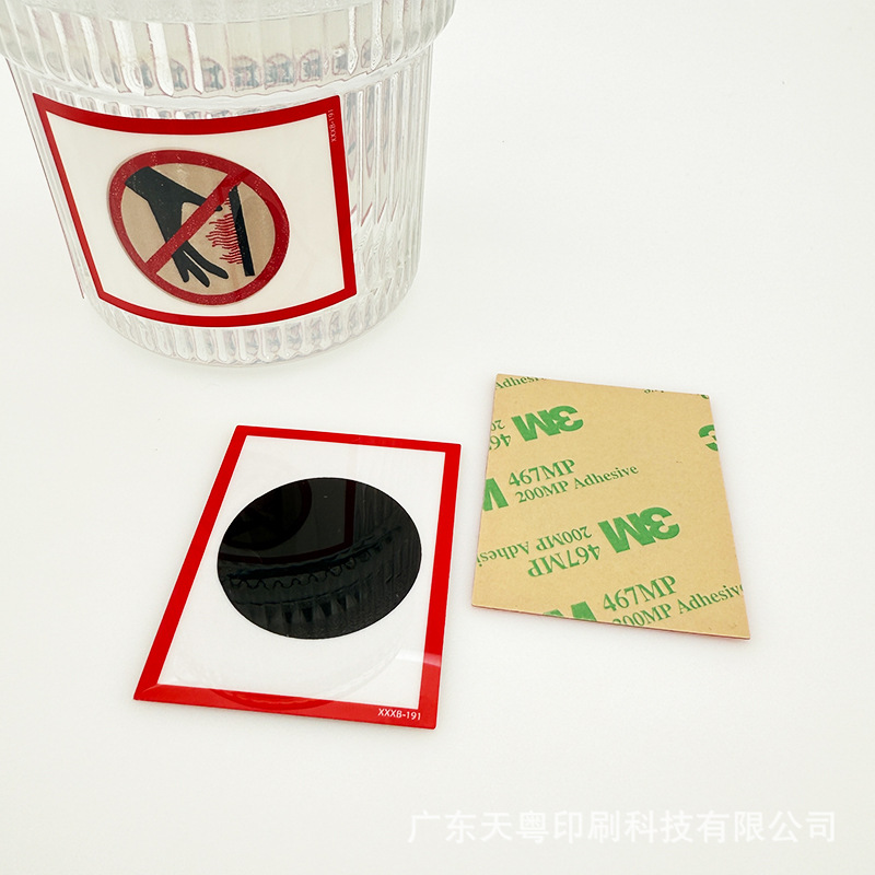 Source factory screen-printed thermochromic labels that reveal patterns when exposed to high temperatures, waterproof warning adhesive labels custom-made