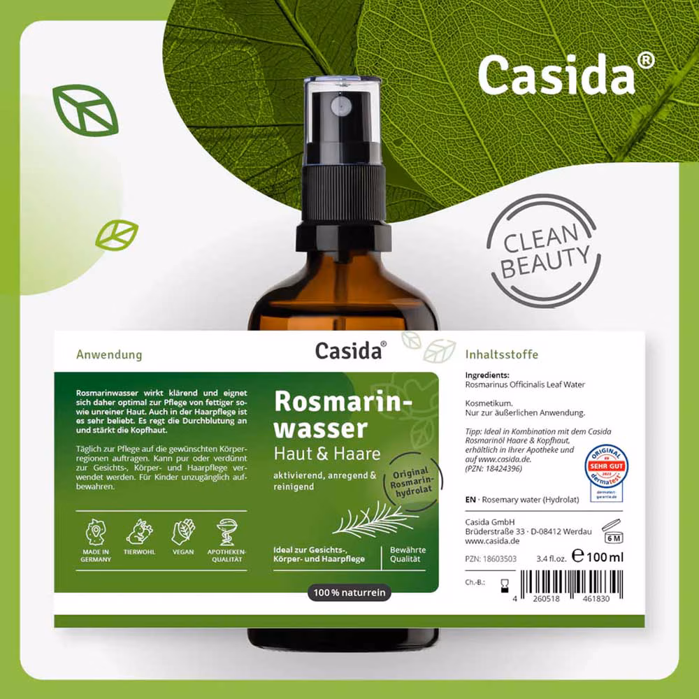 Rosmarinwasser - 100% naturrein Haut & Haare