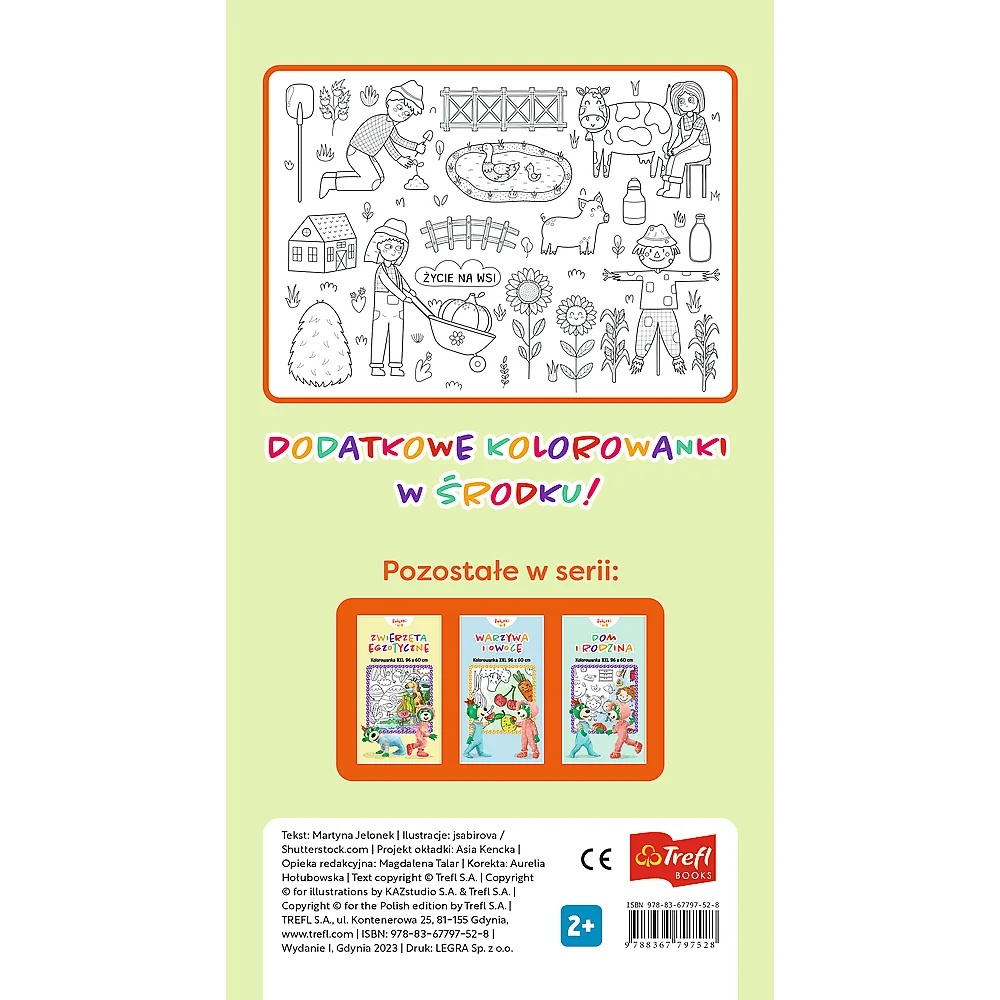 Książka Aktywizująca Życie Na Wsi. Kolorowanka Xxl. Bobaski I Miś