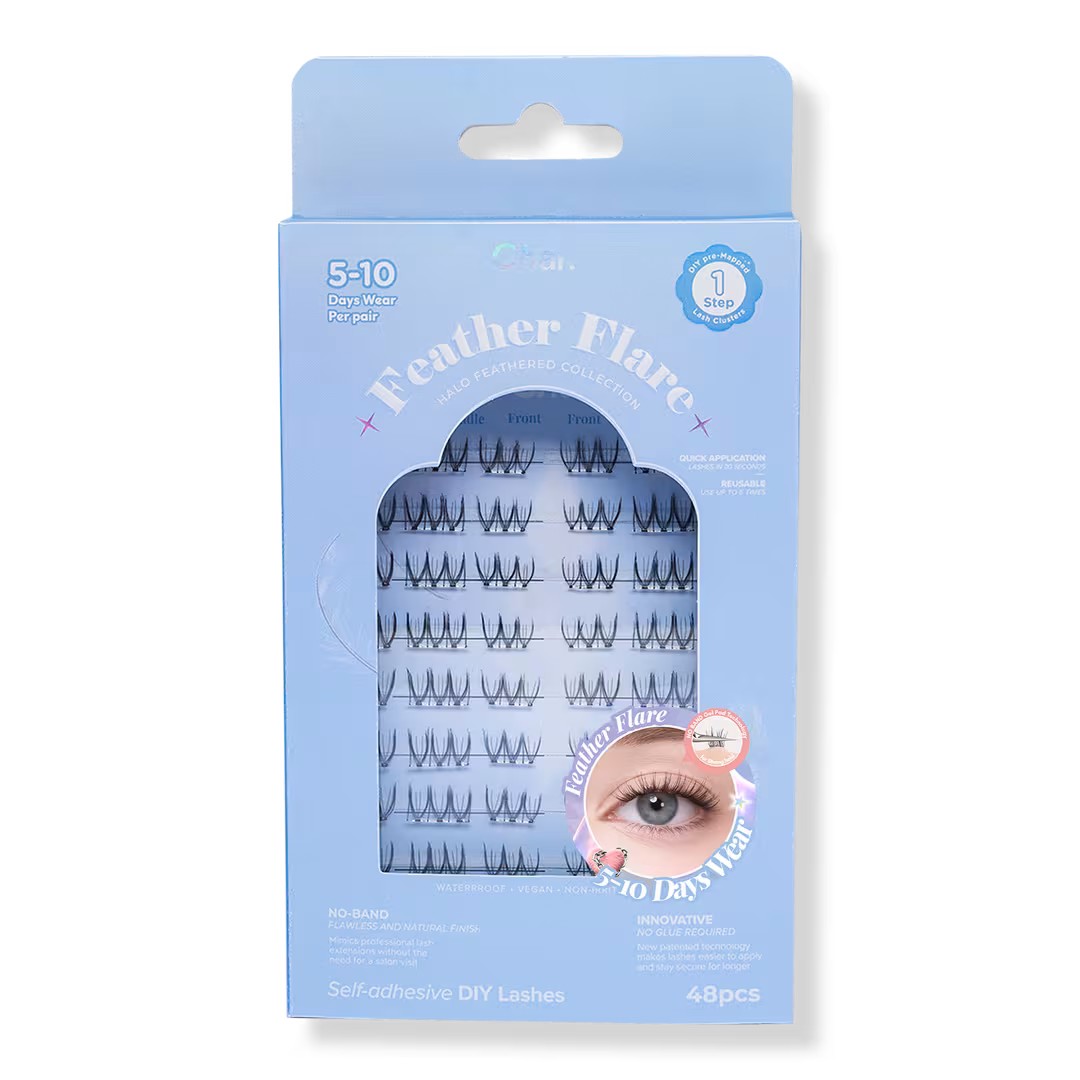 Char Cosmetics  Pre-Glued Lashes Halo Feathered Collection