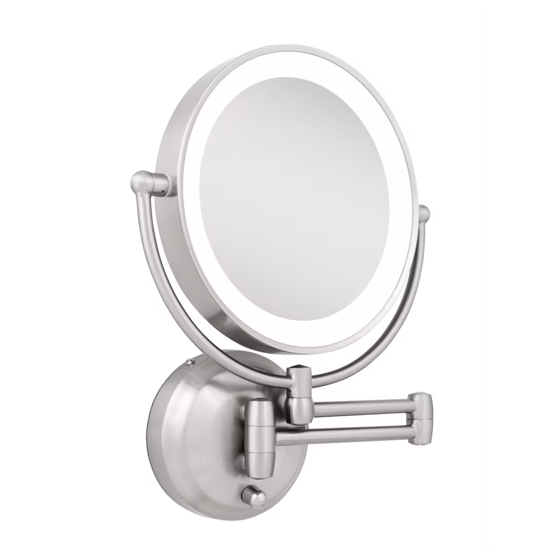 Zadro  Lighted Wall Mounted Makeup Mirror with 10X/1X Battery/Cord