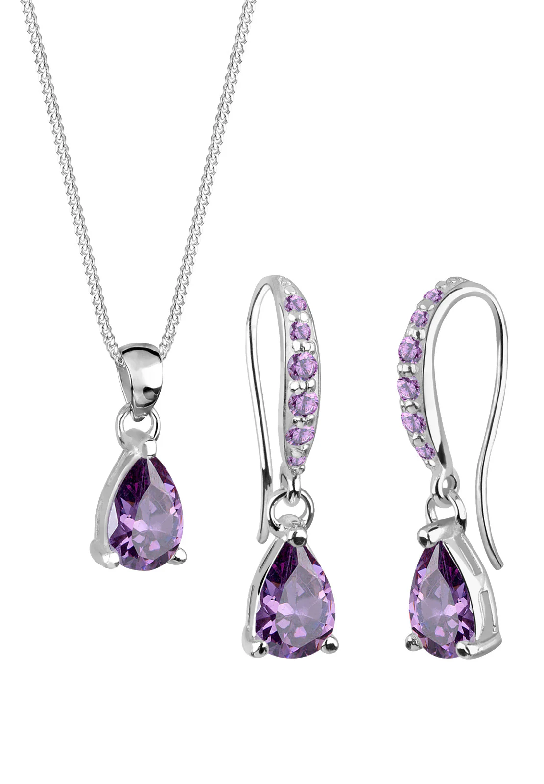 Tropfen Zirkonia Sterling 925 Silber