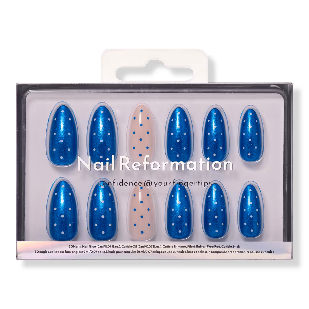 Nail Reformation  Sapphire Beads Press On Nails