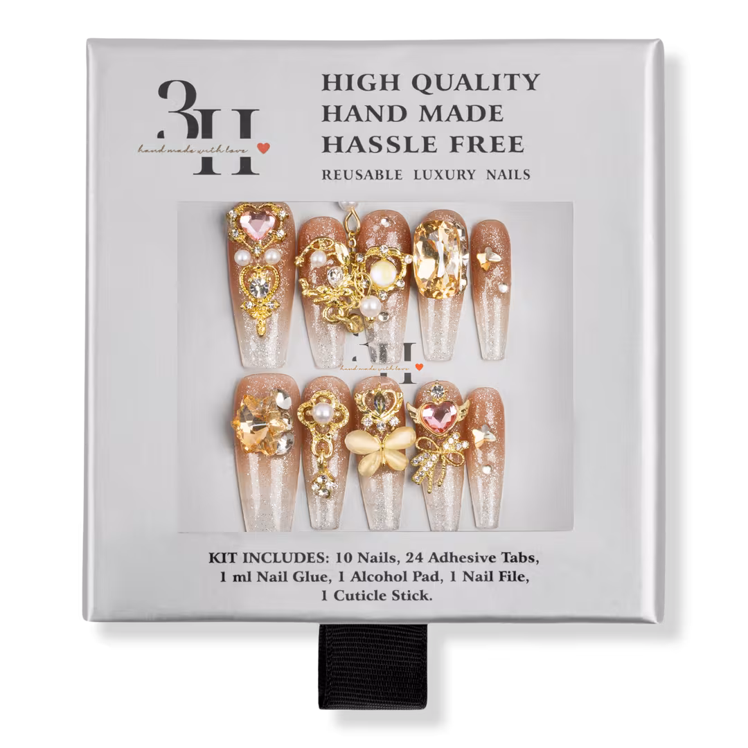 3H Nails  Fairy Whispers Long Coffin Press-On Nails