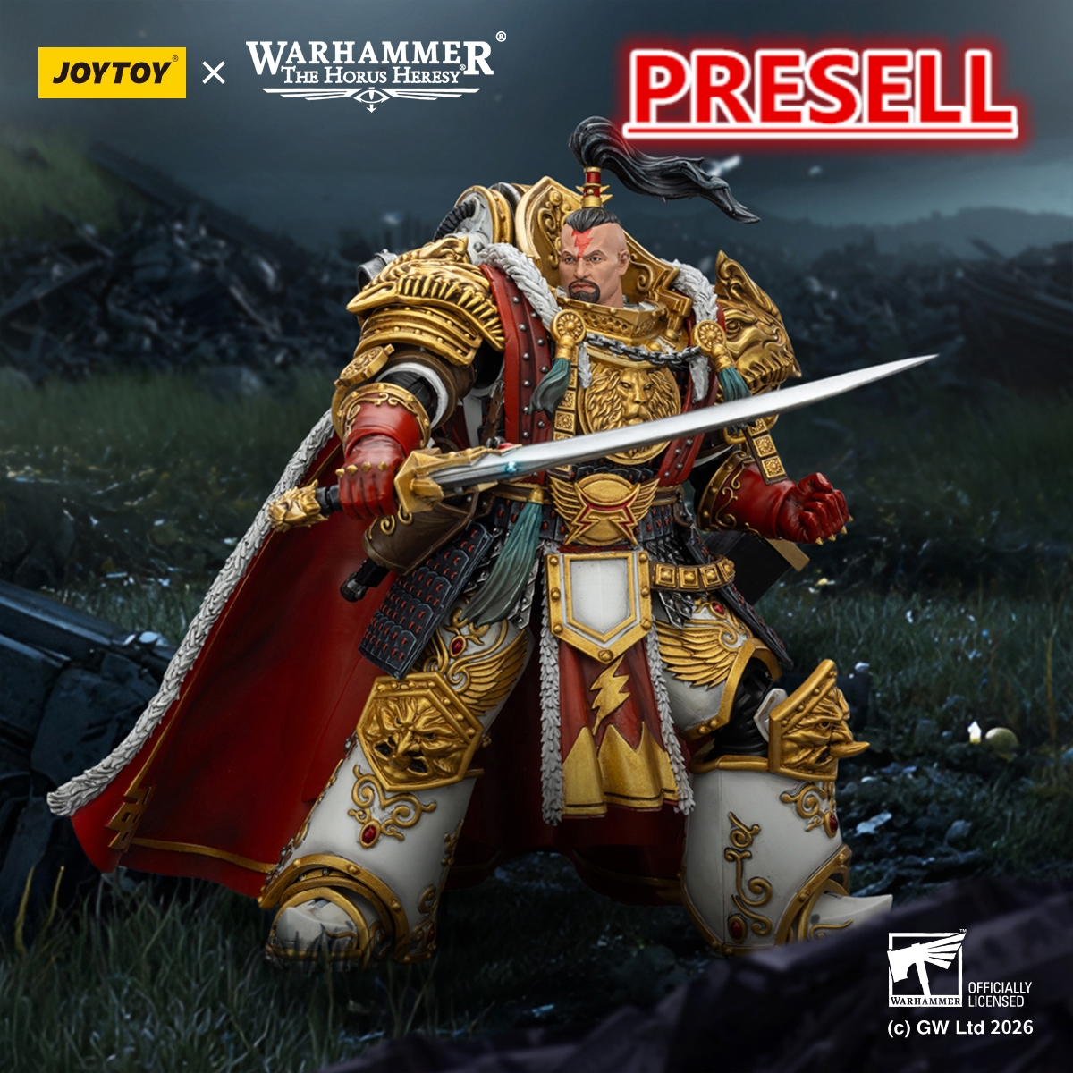 JOYTOY JT03363 Warhammer The Horus Heresy 1: 18 White Scars Jaghatai Khan Primarch of the Vth Legion - JOYTOY WORLD