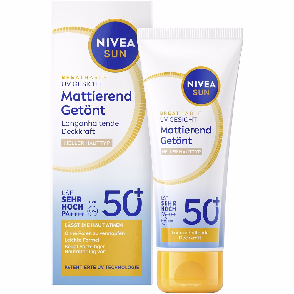 Breathable UV mattierend hell SPF 50+
