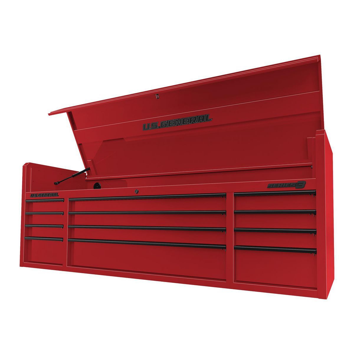U.S. GENERAL 72 in. x 22 in. Triple Bank Top Chest, Series 3, Red
