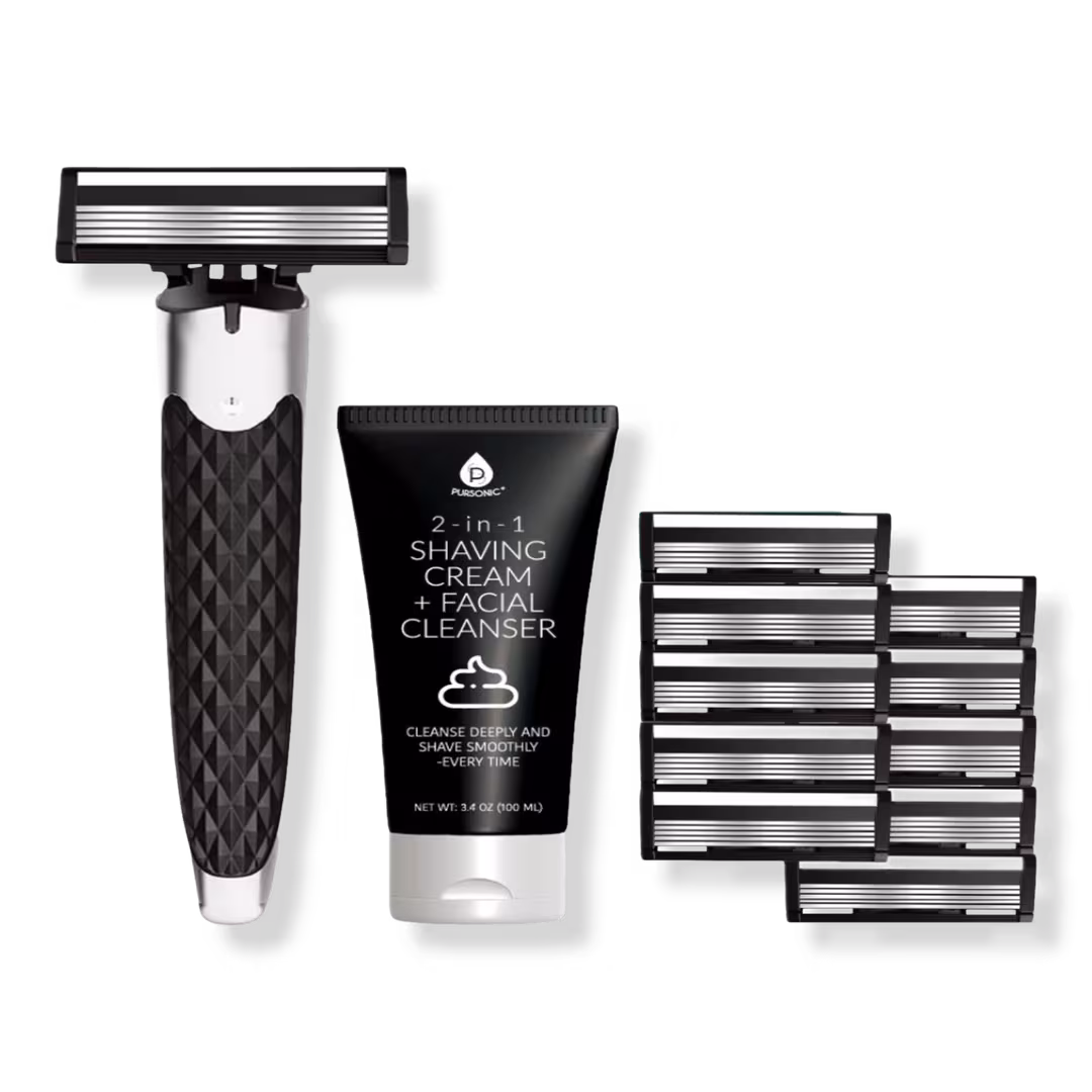 PURSONIC  Premium Men’s Shaving Kit with Alloy Metal Handle