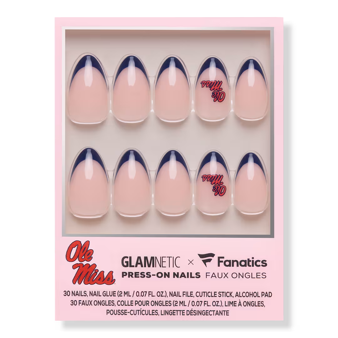 Glamnetic x Fanatics Nail  Mississippi Rebels Press-On Nails
