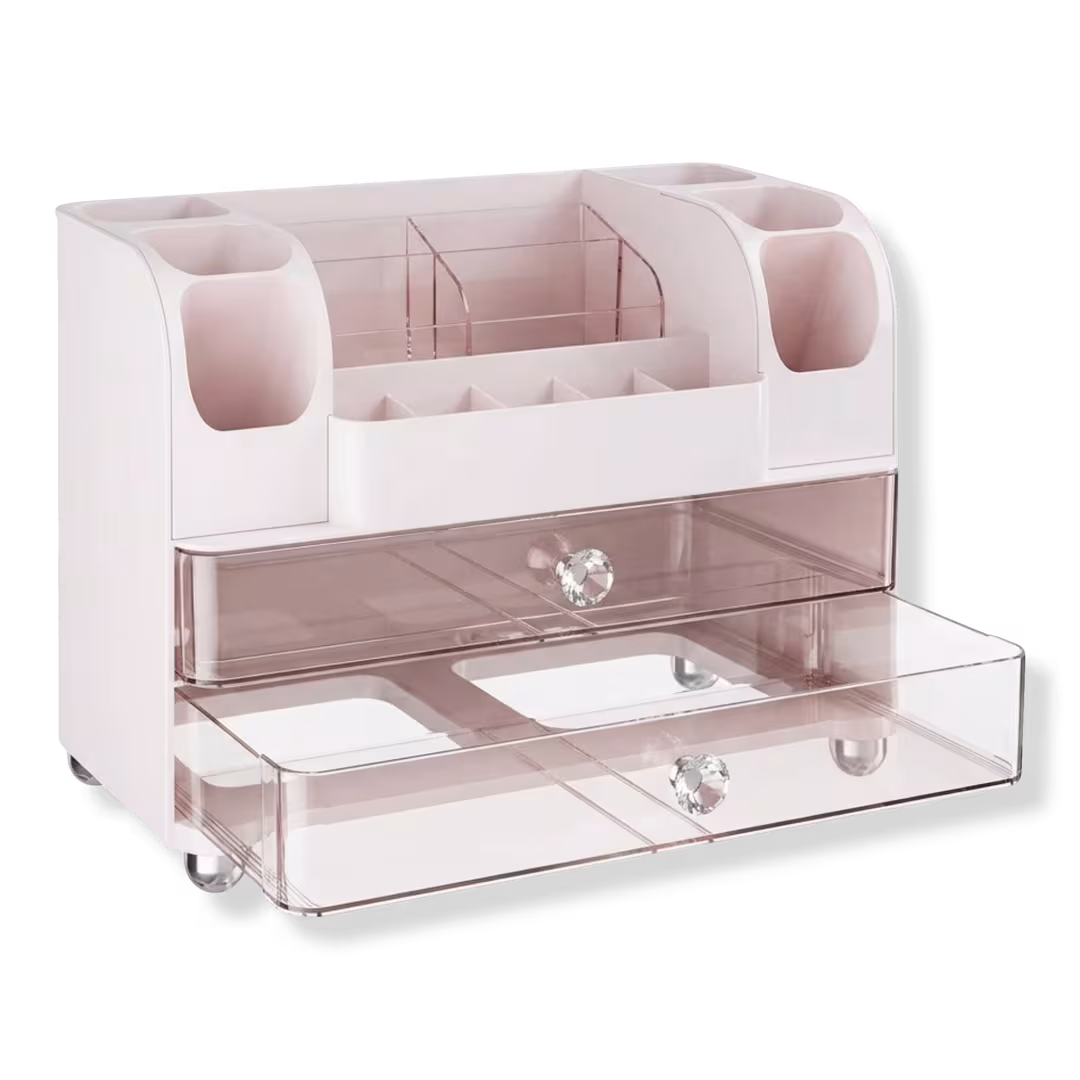 Positive Vibes  Countertop Vanity Makeup Organizer