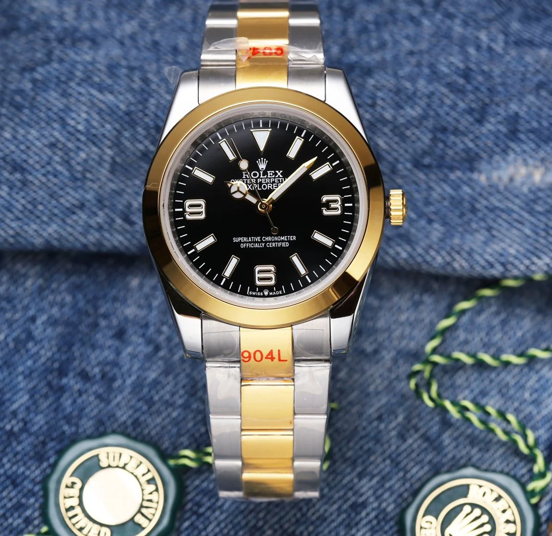 Rolex Watch EXPLORER 41MM GOLD STEEL BLACK DIAL