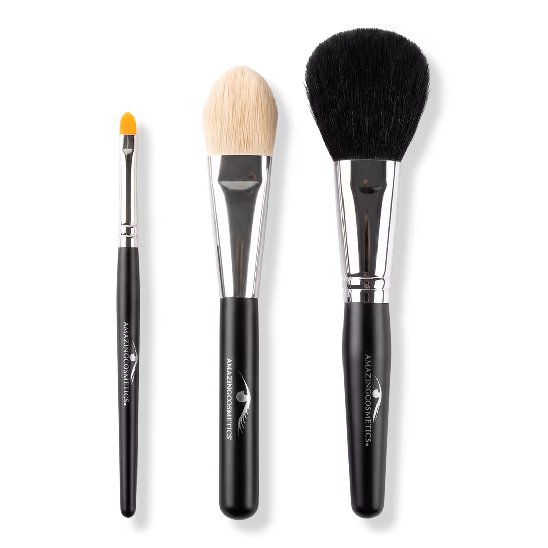 AMAZING COSMETICS  Essential 3-Piece Complexion Brush Set
