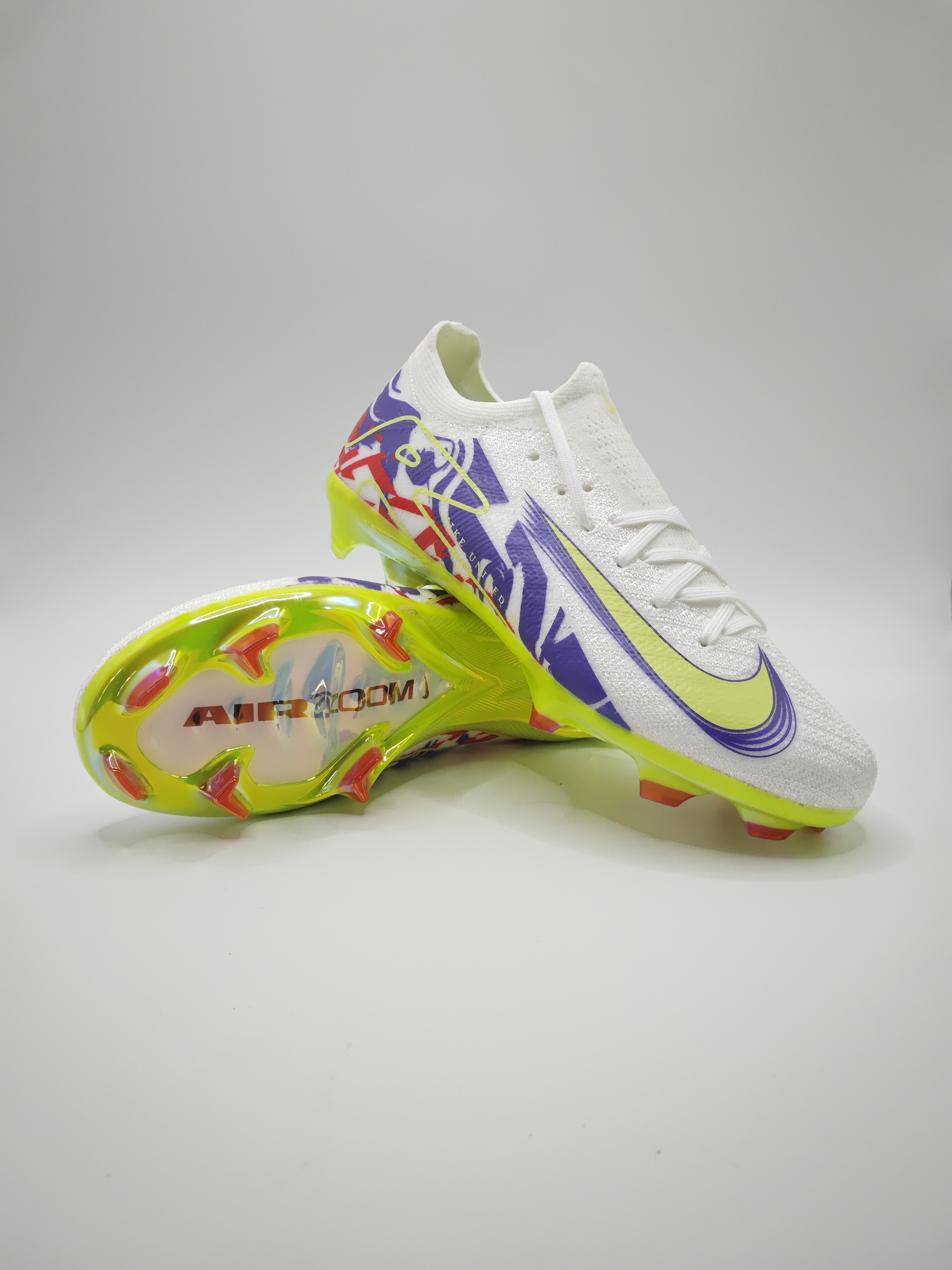 Nike Mercurial 16 FG Soccer Cleats with Built-in Bonded Pack: Full Air Cushion for All-Game Comfort, Waterproof Knit for Rainy Pitches