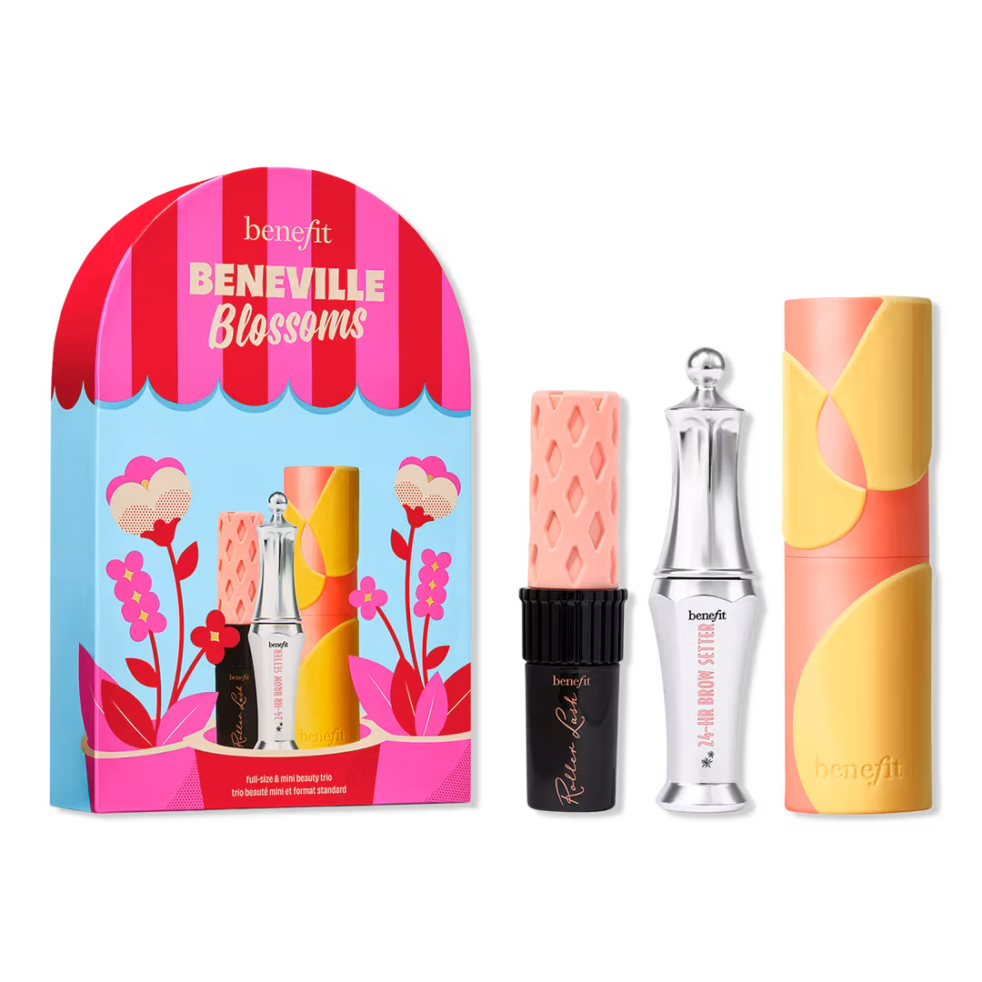Benefit Cosmetics  Beneville Blossoms Beauty Trio Blush, Mascara & Brow Gel Makeup Gift Set