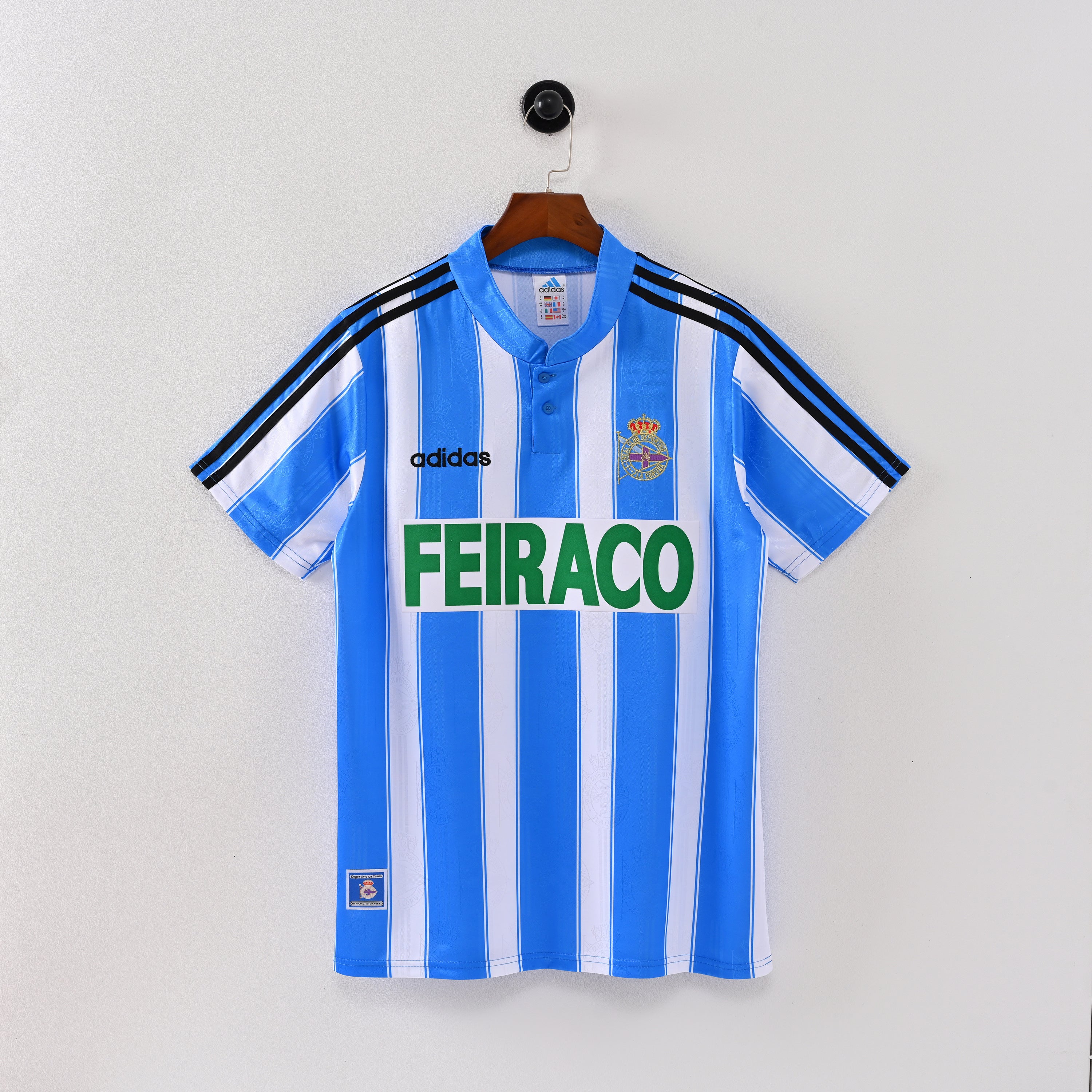 Deportivo de La Coruña Retro Vintage Home Jersey Men 1997-1998