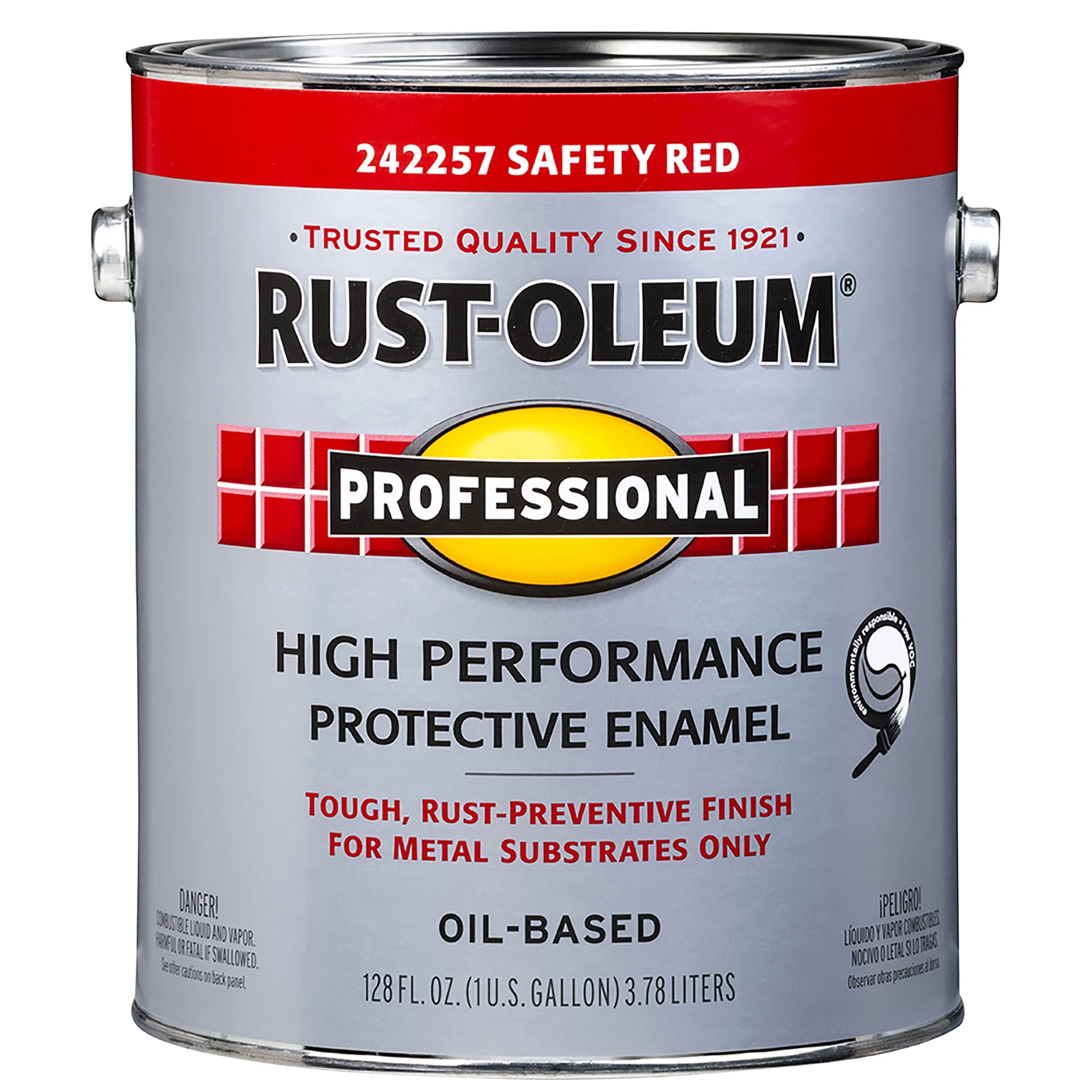2 Pack, Safety Red (100 Voc), Rust-Oleum Professional High Performance Gloss Protective Enamel Paint- Gallon