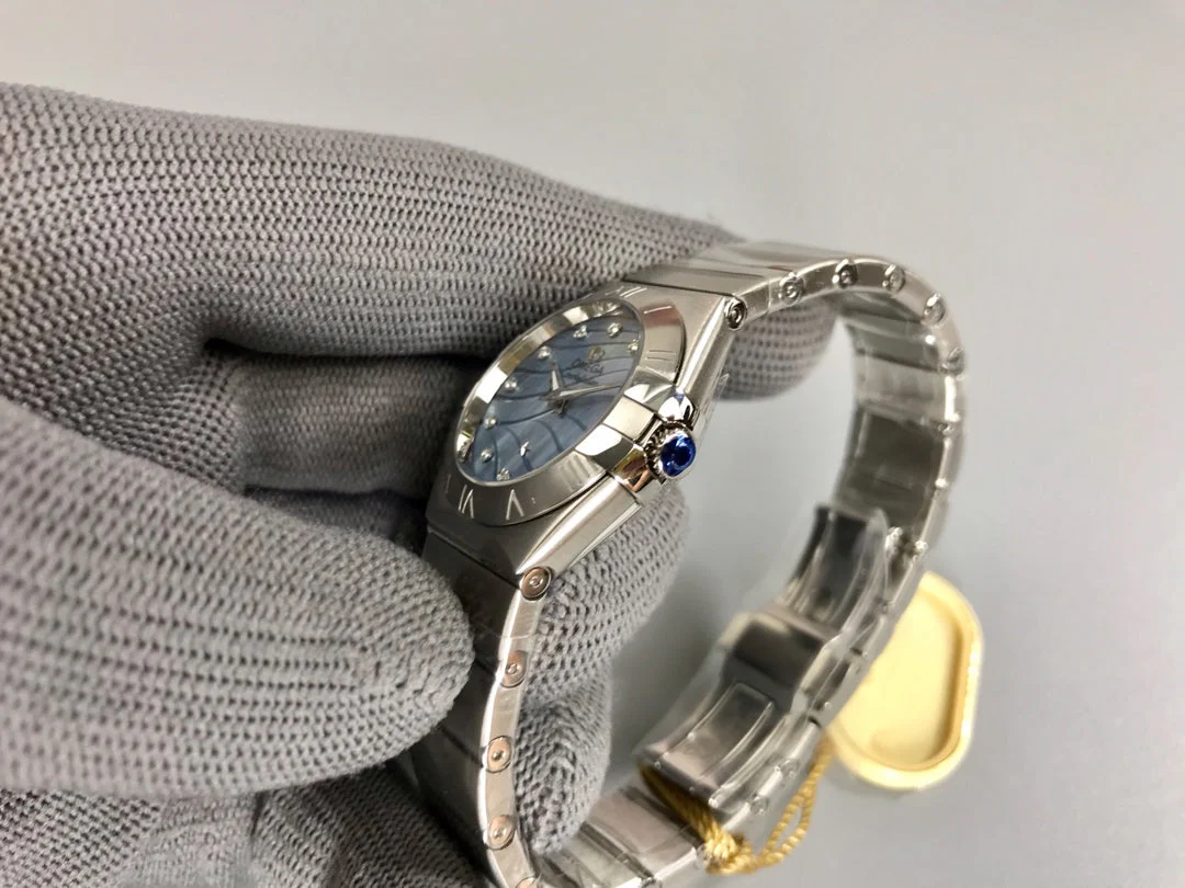 Omega Watch Constellation 27mm Silver Mop Mother Pearl Dial