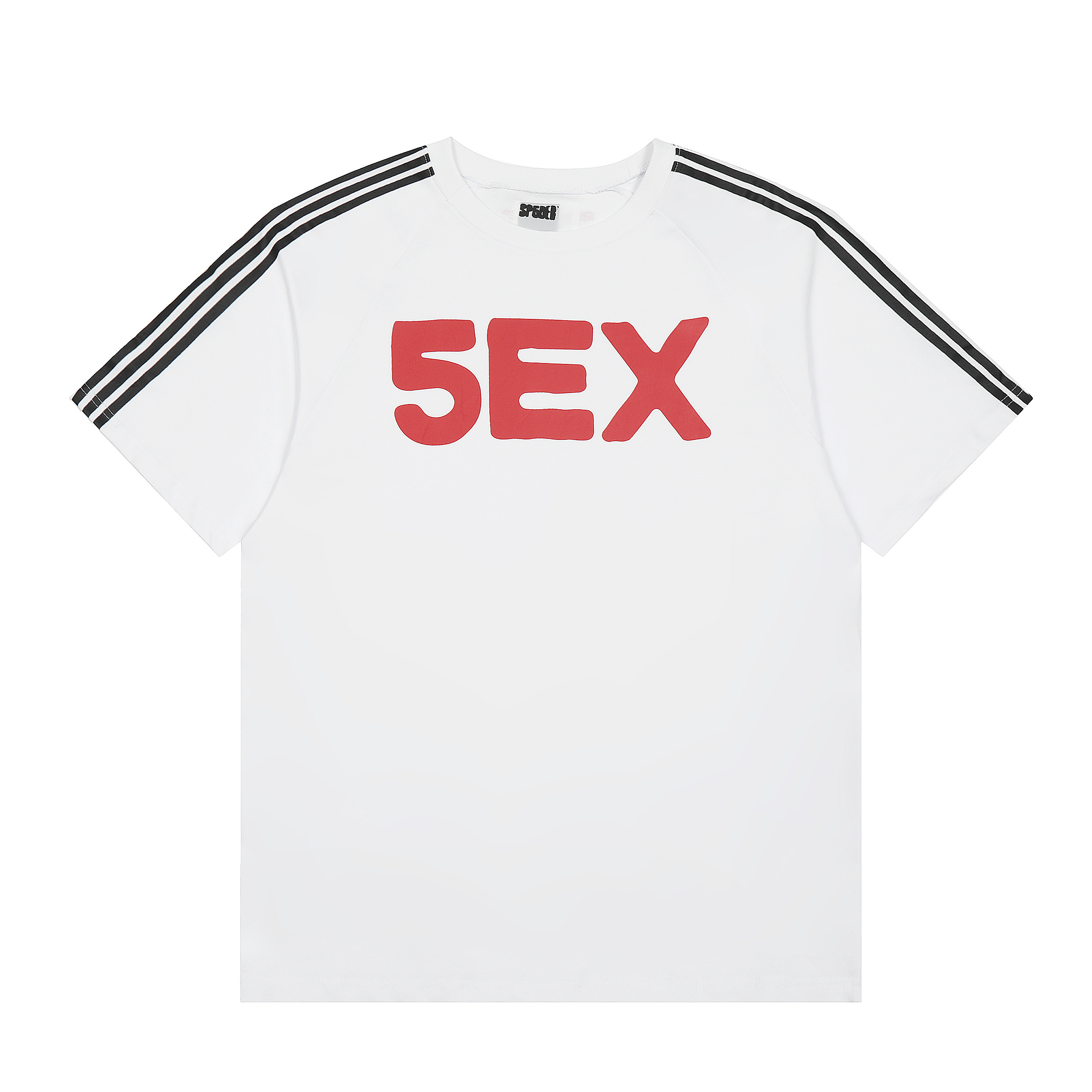 White striped, simple and elegant short-sleeved shirt