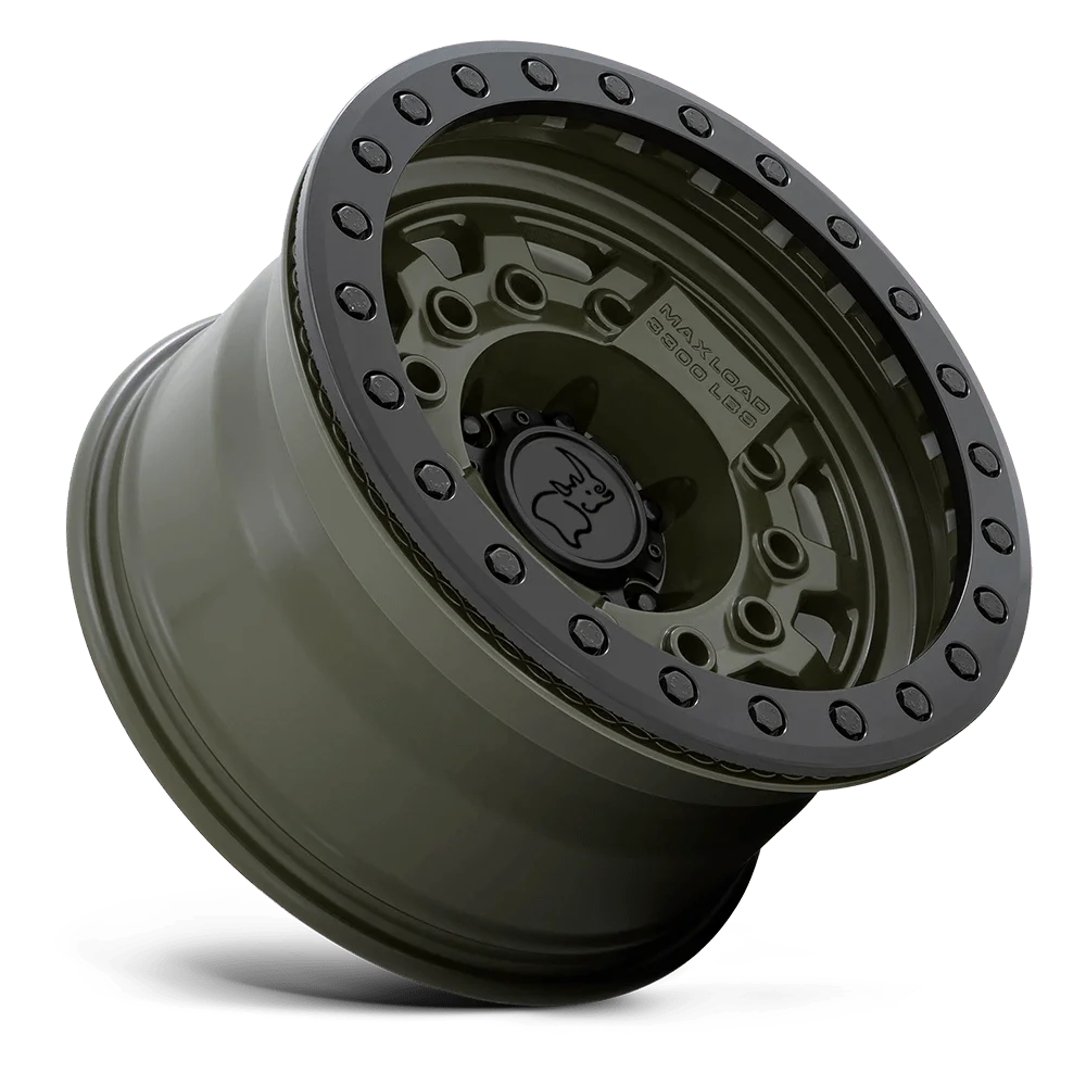 Black Rhino Avenger Beadlock 17X8.5 6X139.7 False 112.1Cb Olive Dab Green W/ Black Hardware Wheel