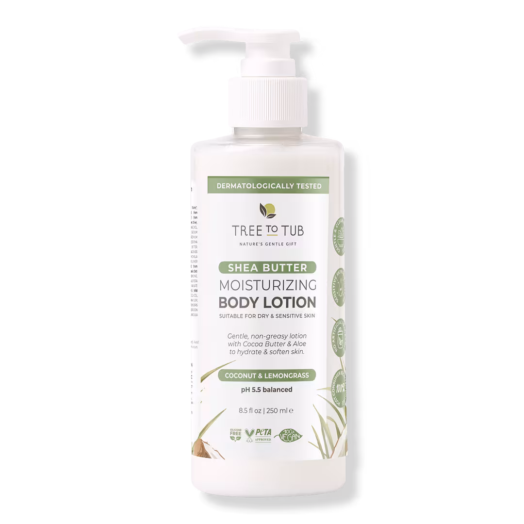 Tree To Tub  Shea Butter Body Lotion with Coconut & Lemongrass