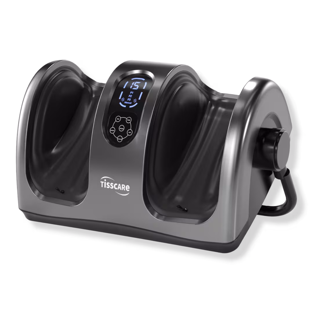 TISSCARE  Shiatsu Foot Massager with Heat, Deep Kneading Massage & Adjustable Calf Support