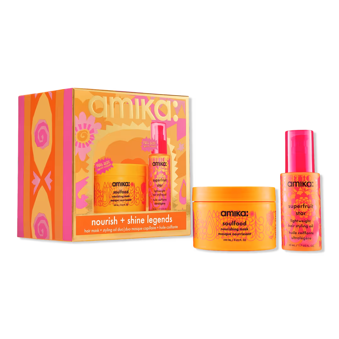 amika  Nourish + Shine Legends Mask and Hair Oil Set