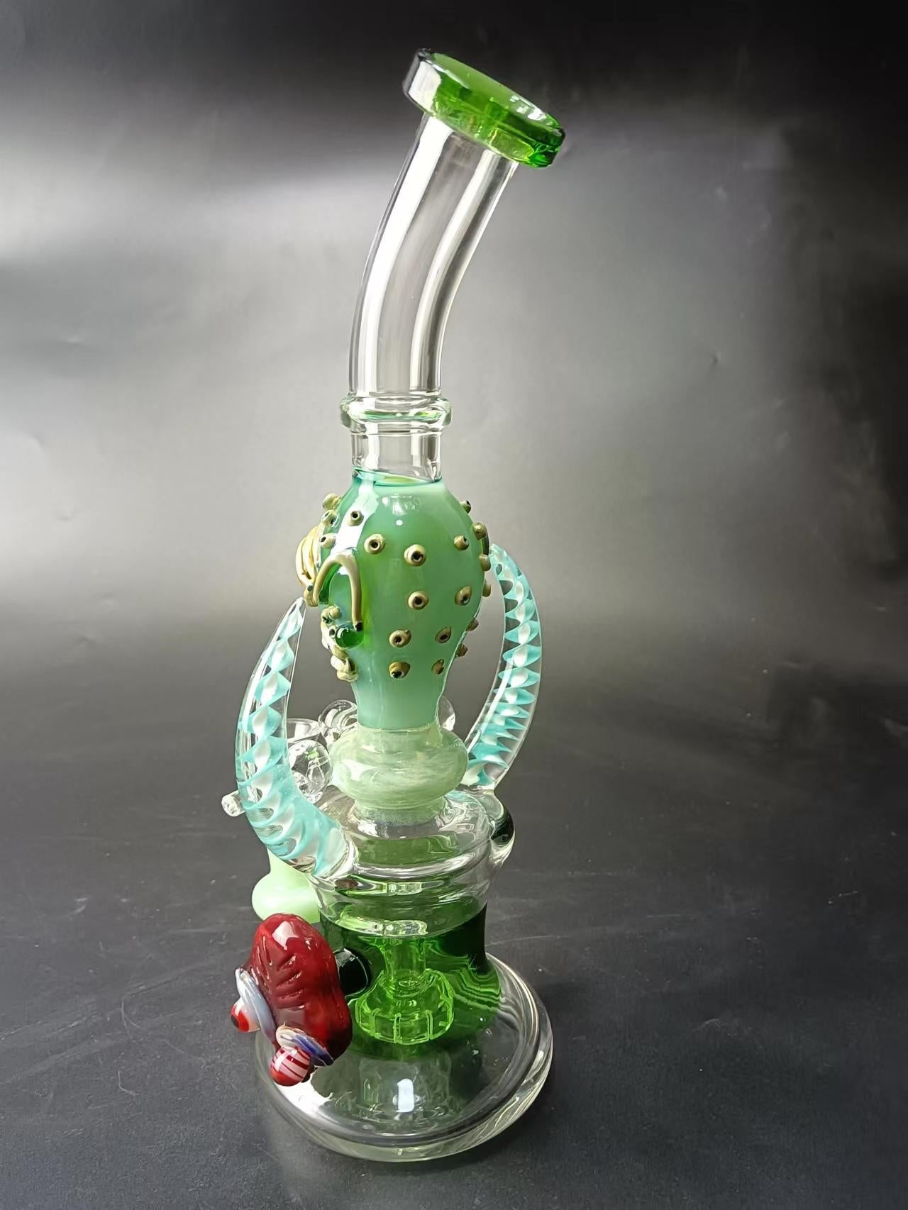 11 Monster Showerhead Perc Glass Bong