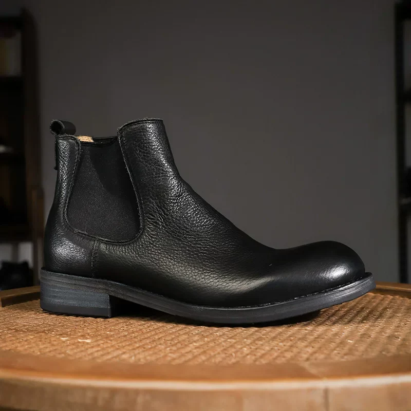 Handmade Washed Vegetable Tanned Cowhide Boots