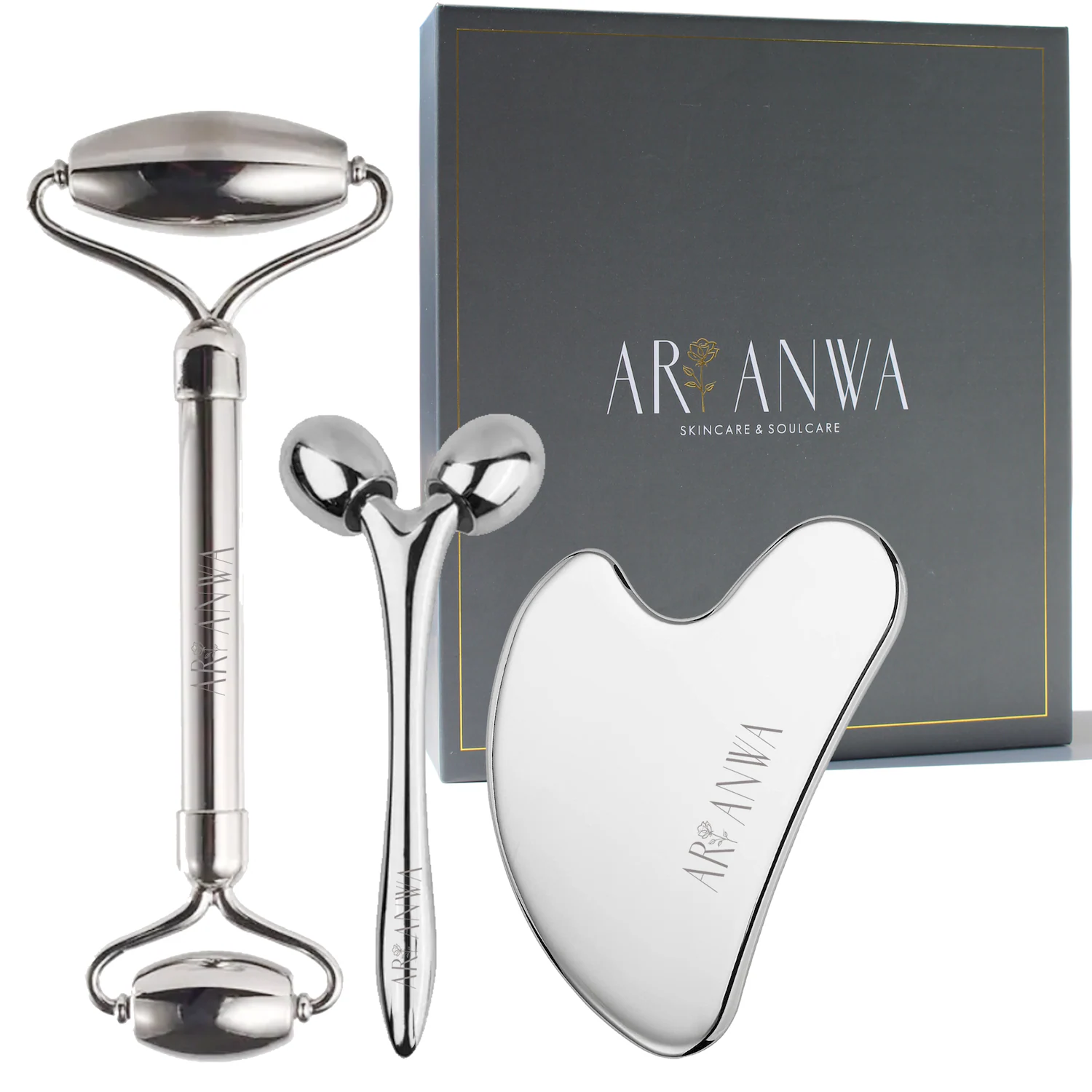 Face Yoga Kit Silver - Set aus Edelstahl
