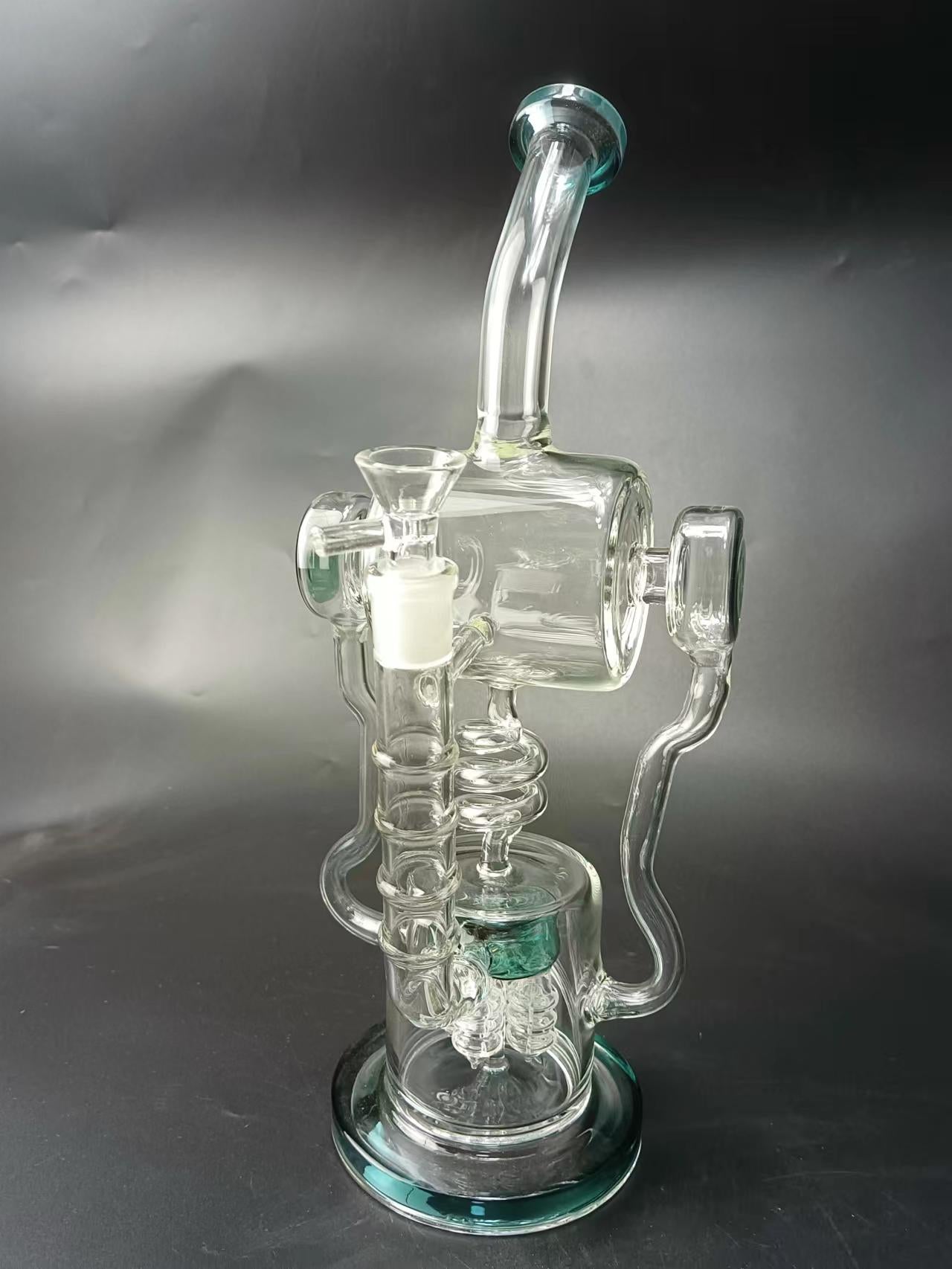 15 Spiral Coil Recycler Bong