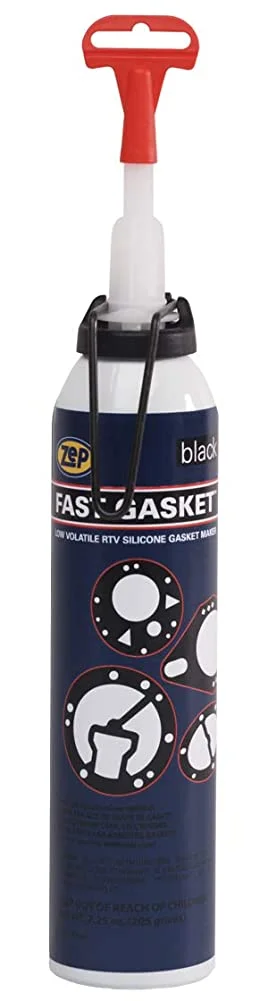 Zep RTV Silicone Fast Gasket Maker Black - 7.25 oz (Case of 12) - 143301 - Easy to Use Low Volatile RTV, No Cartridge or Squeeze Tube Needed
