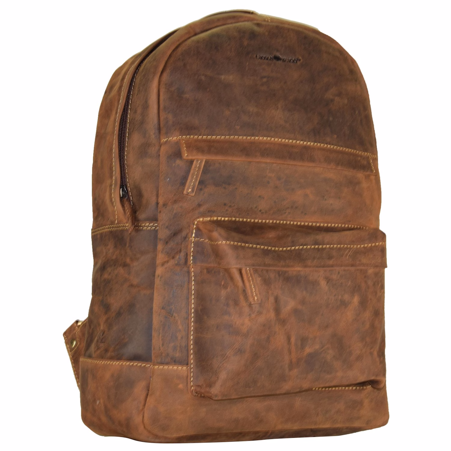 Vintage Retro Rucksack Leder 42 cm Laptopfach
