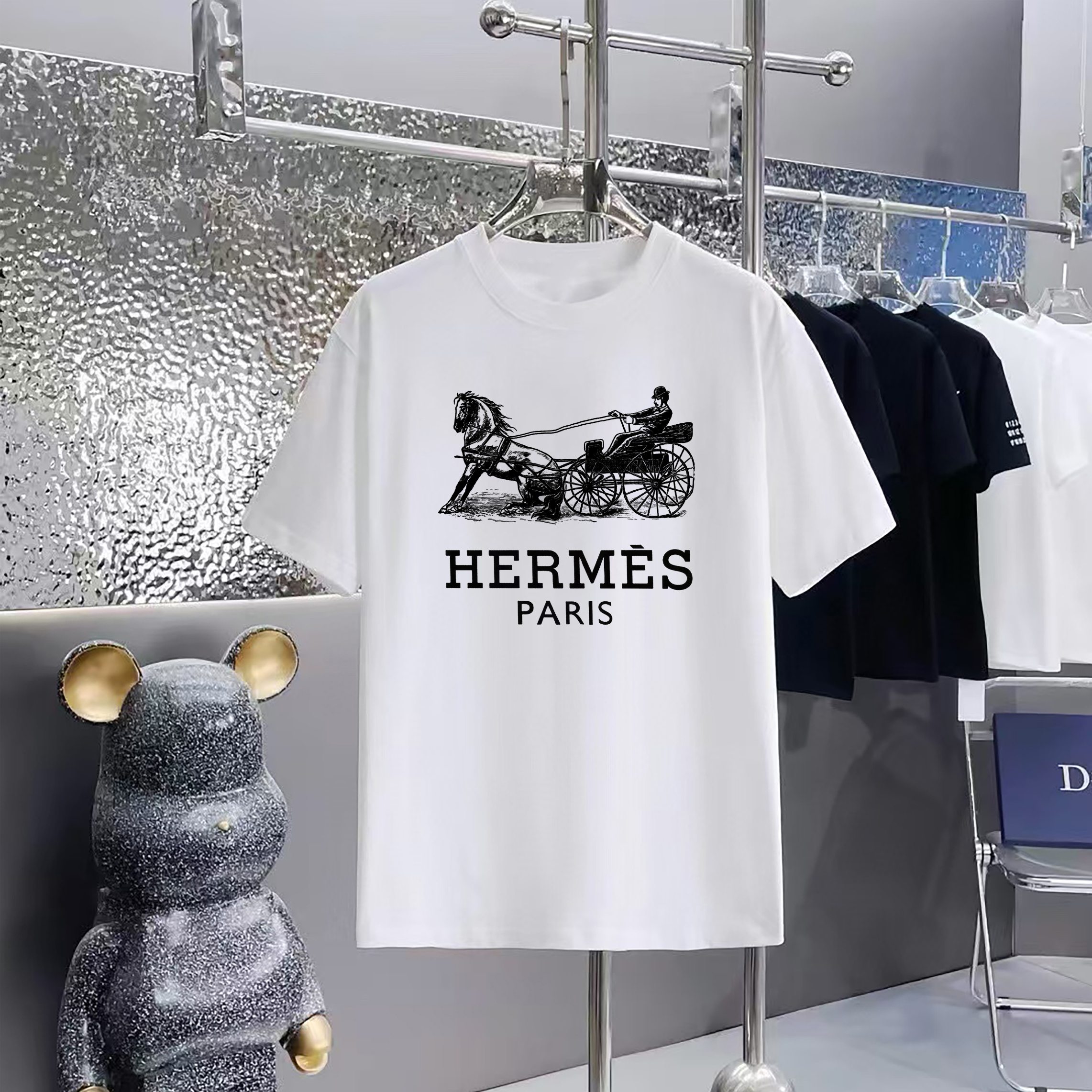 Hermès Duc Carriage Printed T-Shirt