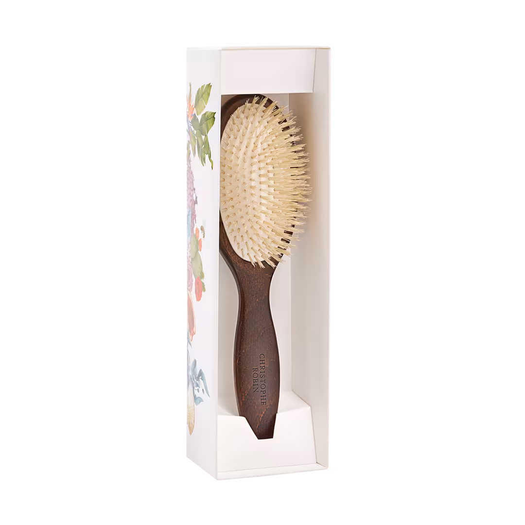 Christophe Robin  Detangling Hairbrush with Natural Boar-Bristle and Wood