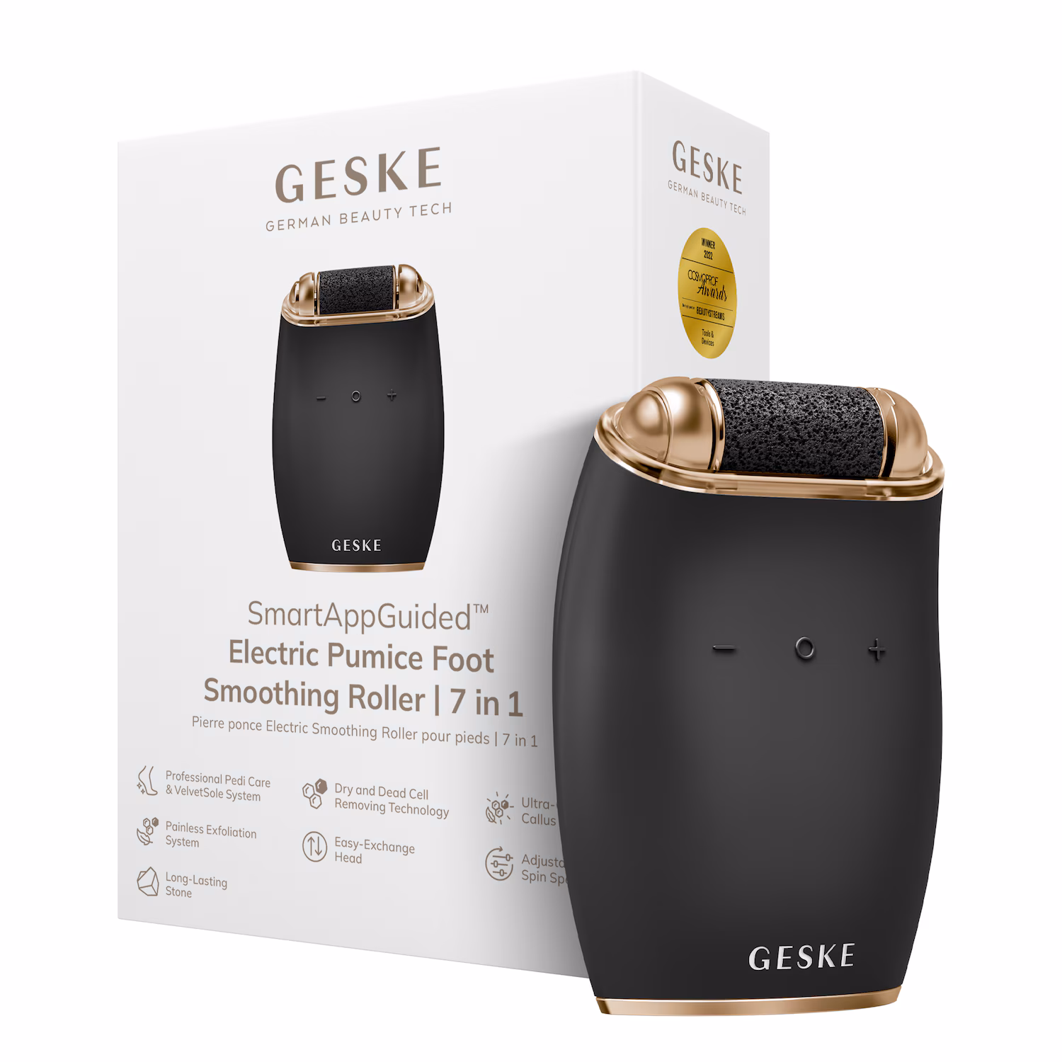 GESKE Electric Pumice Foot Smoothing Roller | 7 in 1