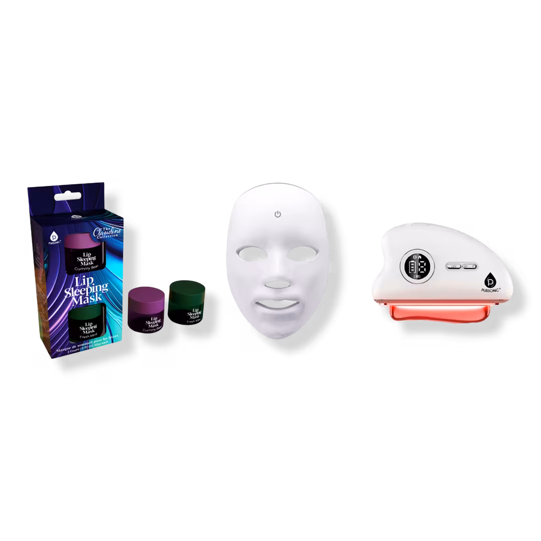PURSONIC  Complete 7-in-1 LED Light Therapy & Overnight Lip Care Collection