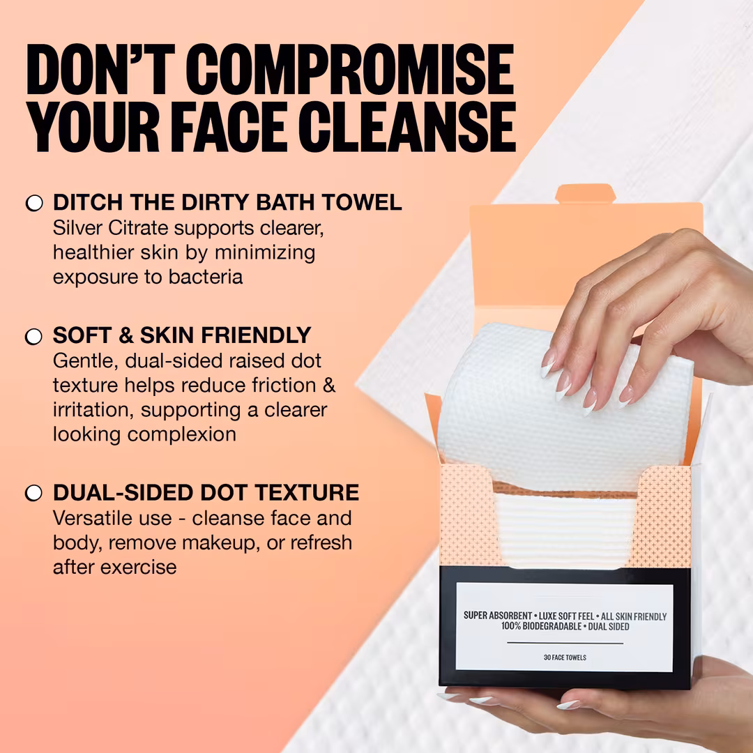 Peace Out  Silver Shield Disposable Face Towels