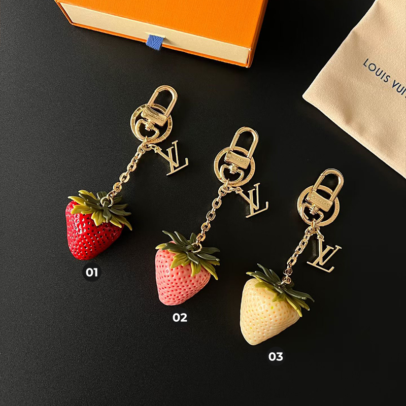 LV Strawberry Bag Charm & Keychain
