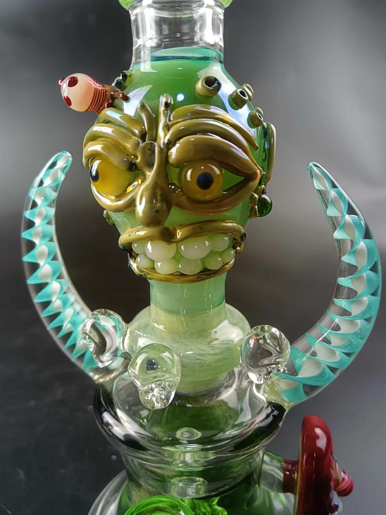 11 Monster Showerhead Perc Glass Bong