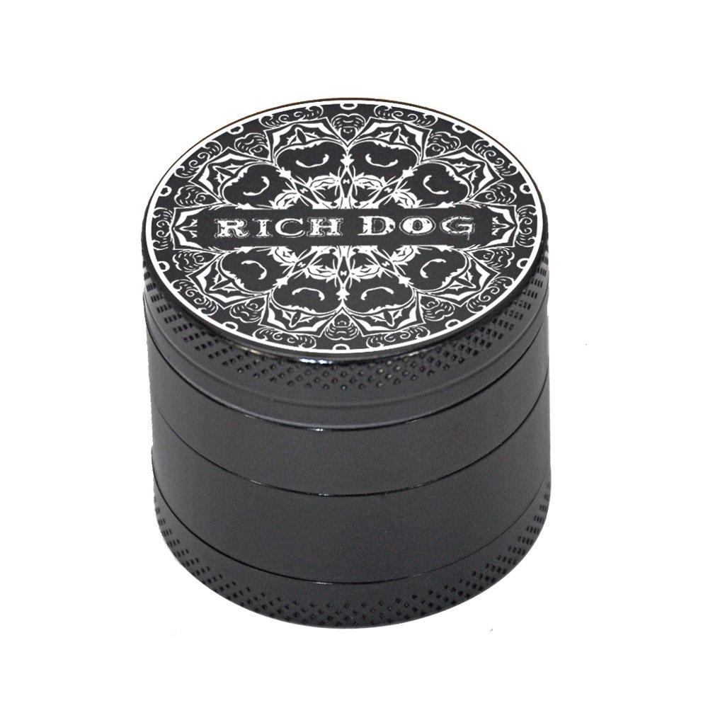 Zinc Alloy Black 4 Layer Weed Grinder