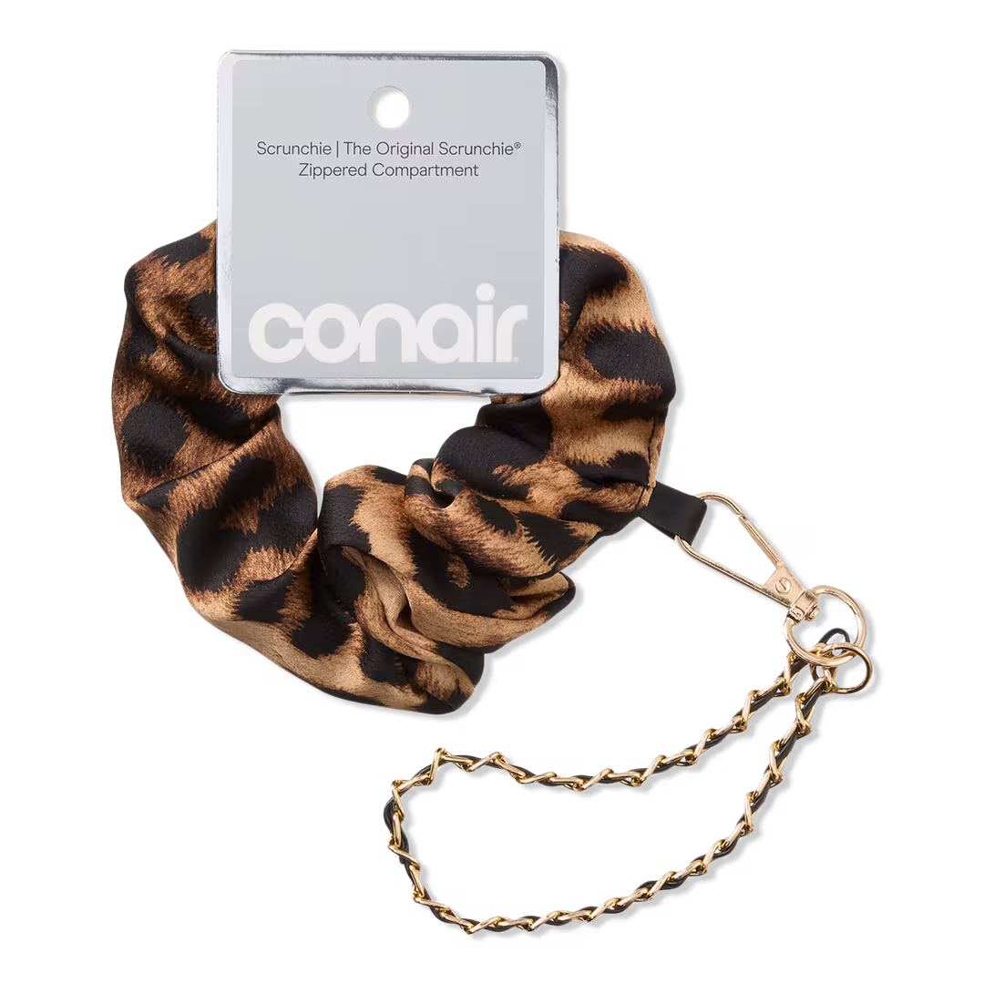 Conair Accessories  Animal Scrunchie with Zipper and Chain