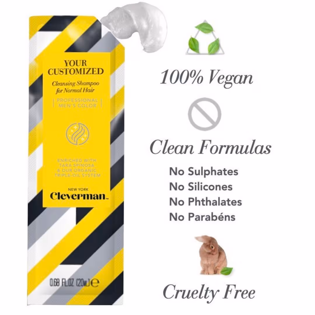 Cleverman  Men's Cleansing Shampoo for Normal Hair 5-Pack