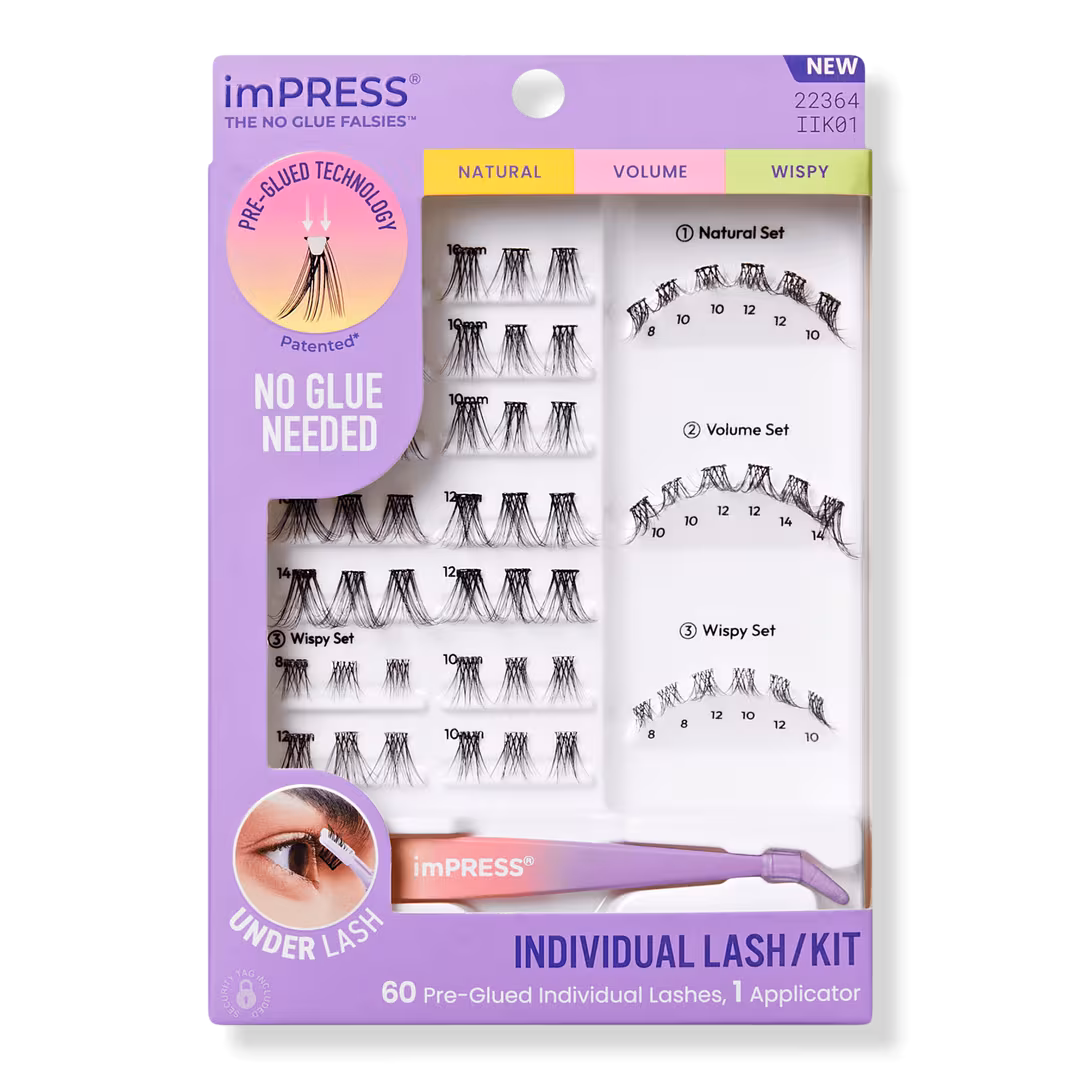 Kiss  imPRESS Individual Pre-Glued Lash Clusters Kit