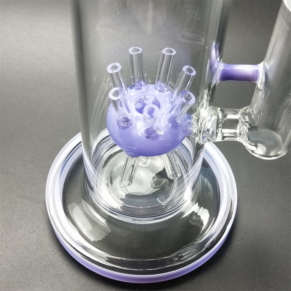 13 Straight Sprinkler Perc Glass Bong