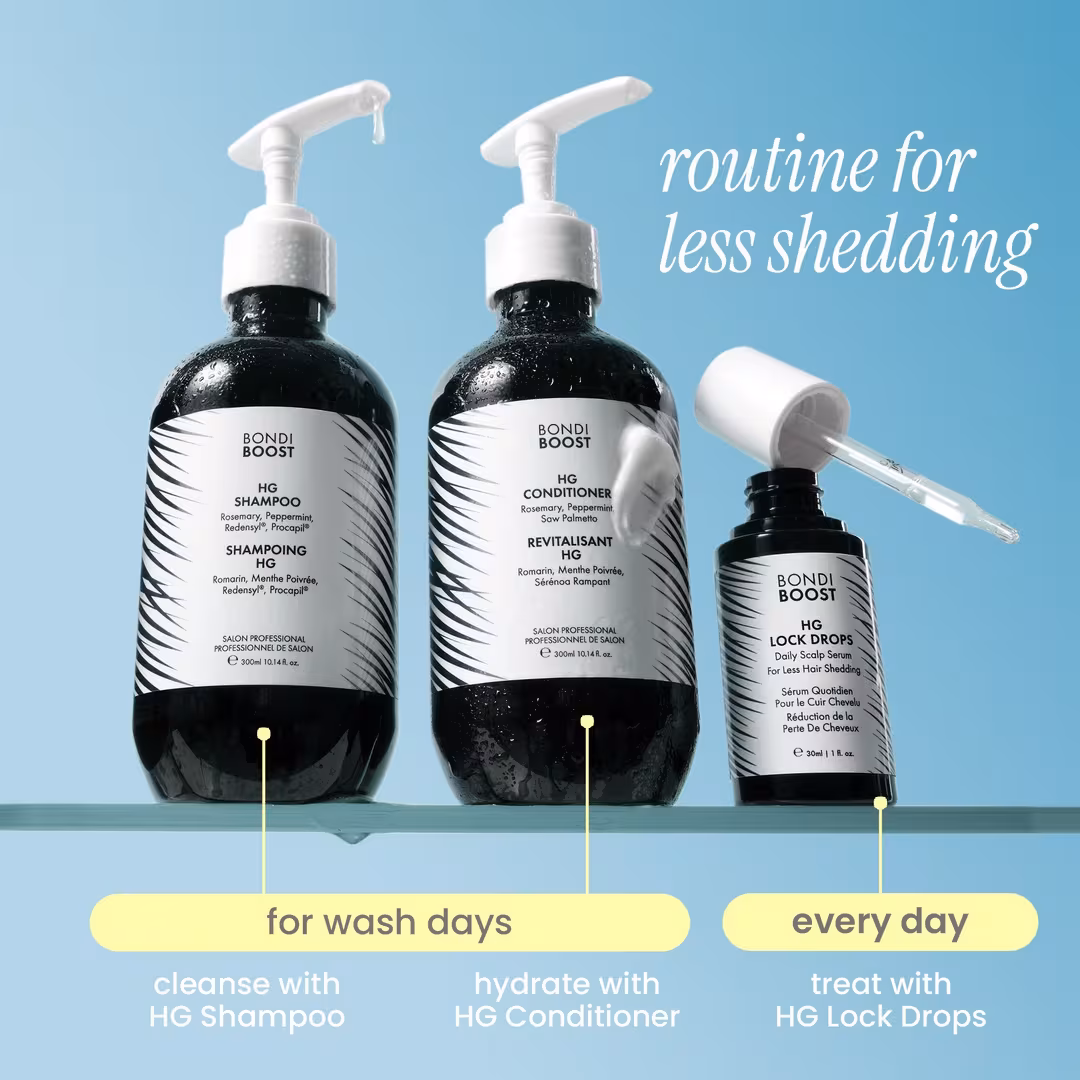 Bondi Boost  Anti-Shed Trio: Shampoo, Conditioner & Lock Drops Scalp Serum