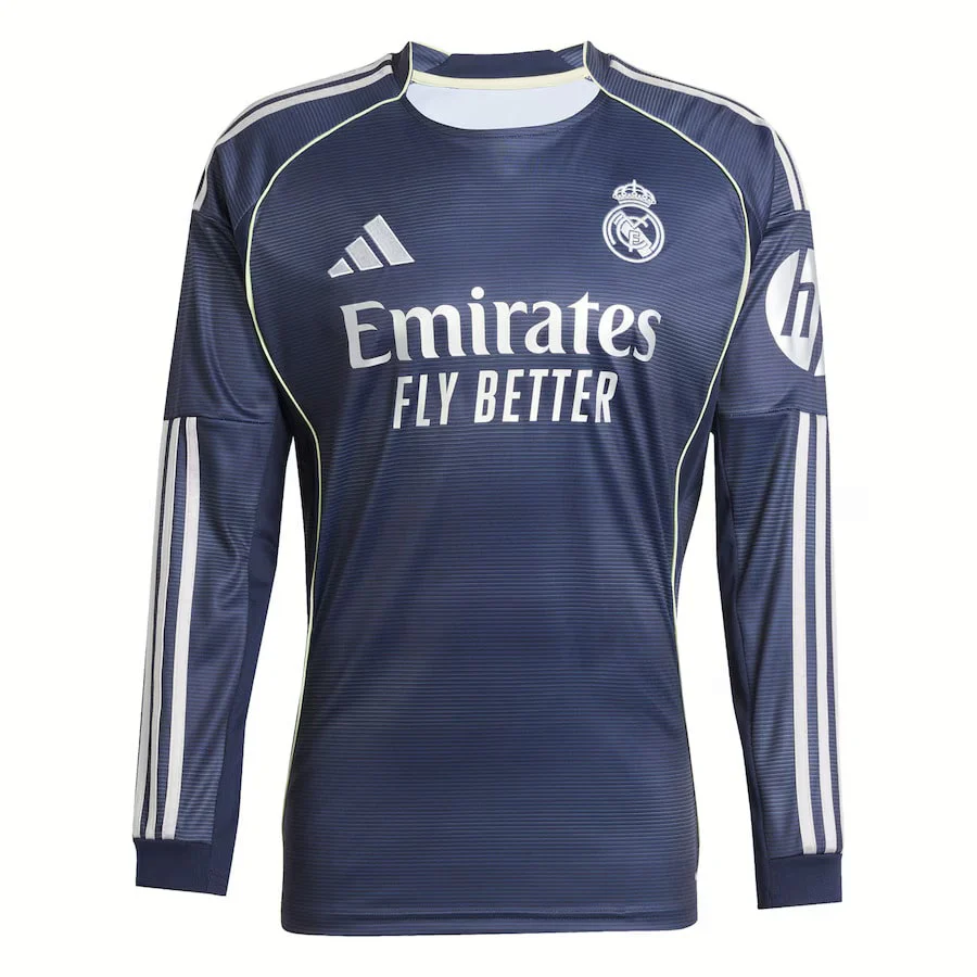 Real Madrid Long Sleeve Away Jersey Men 2025 2026